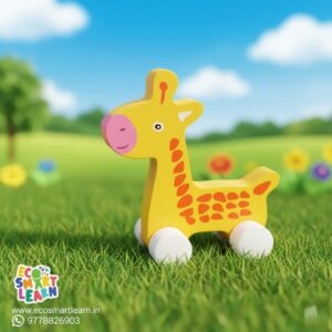 Wooden Wheeltoy Giraffe
