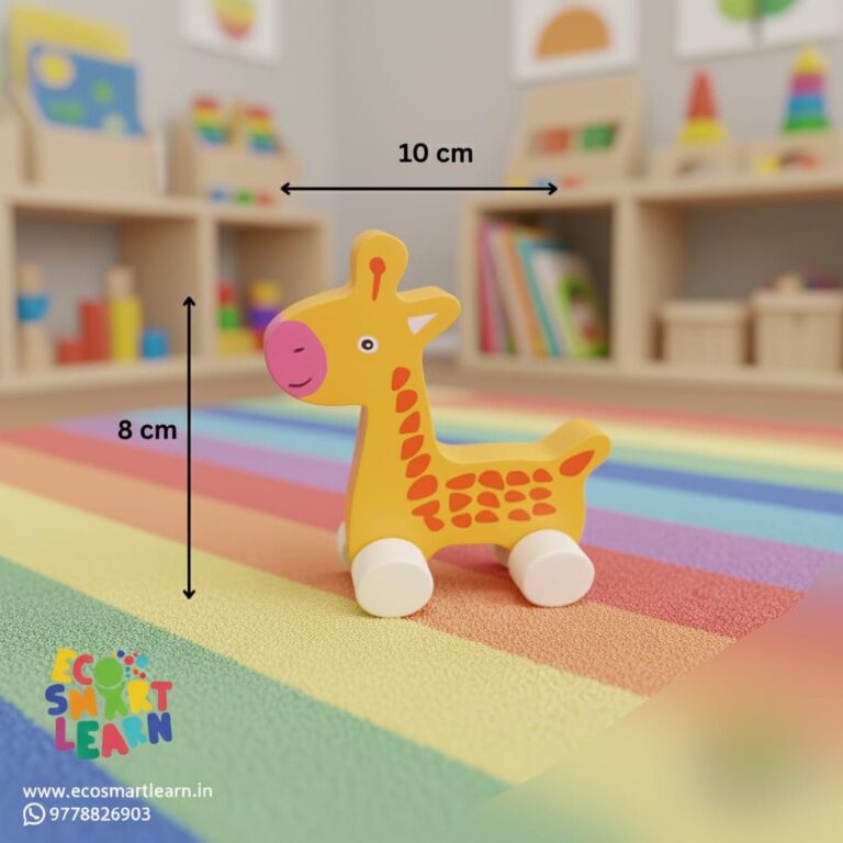Wooden Wheeltoy Giraffe